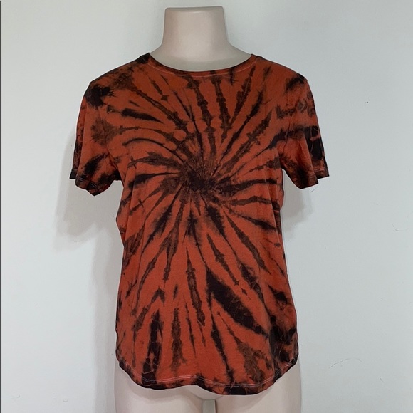 Black Orange Tye Dye T-Shirt - Picture 7 of 13
